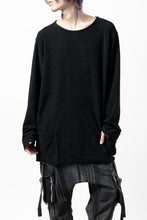 Load image into Gallery viewer, ISAMU KATAYAMA BACKLASH RANDOM PILE FABRIC LONG SLEEVE CUT & SEWN (BLACK)
