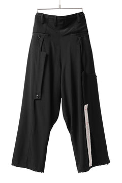 Load image into Gallery viewer, Y's BANG ON! No.125 ANCIENT TRIBE TAPE-STITCH FLUTTER PANTS (BLACK)