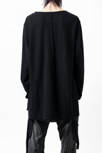 Load image into Gallery viewer, ISAMU KATAYAMA BACKLASH RANDOM PILE FABRIC LONG SLEEVE CUT & SEWN (BLACK)