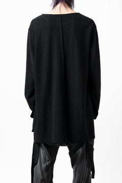 Load image into Gallery viewer, ISAMU KATAYAMA BACKLASH RANDOM PILE FABRIC LONG SLEEVE CUT & SEWN (BLACK)
