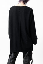 Load image into Gallery viewer, ISAMU KATAYAMA BACKLASH RANDOM PILE FABRIC LONG SLEEVE CUT & SEWN (BLACK)