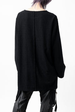 Load image into Gallery viewer, ISAMU KATAYAMA BACKLASH RANDOM PILE FABRIC LONG SLEEVE CUT & SEWN (BLACK)