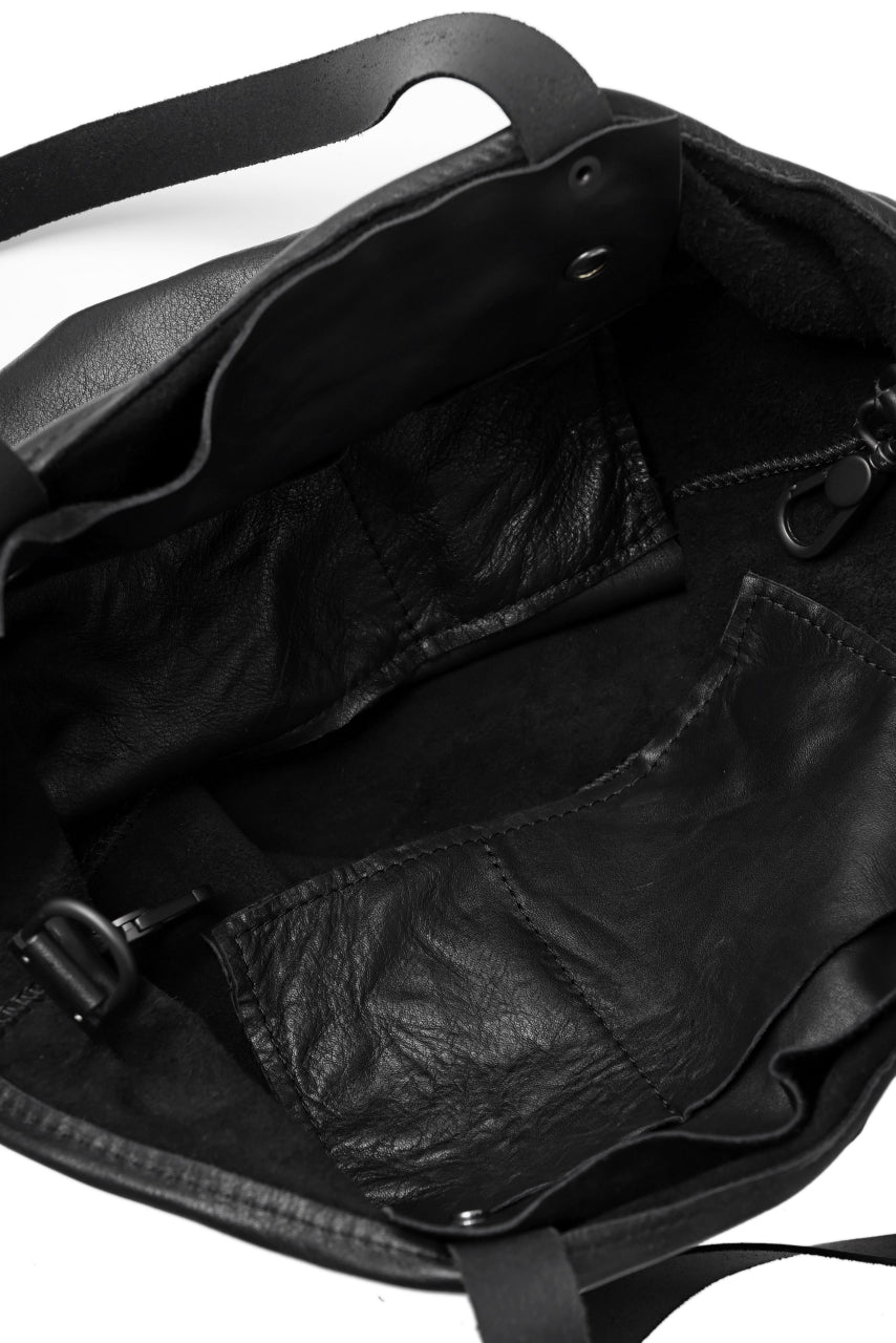 画像をギャラリービューアに読み込む, PAL OFFNER 2WAY BIG SHOULDER BAG / CALF LEATHER (BLACK)