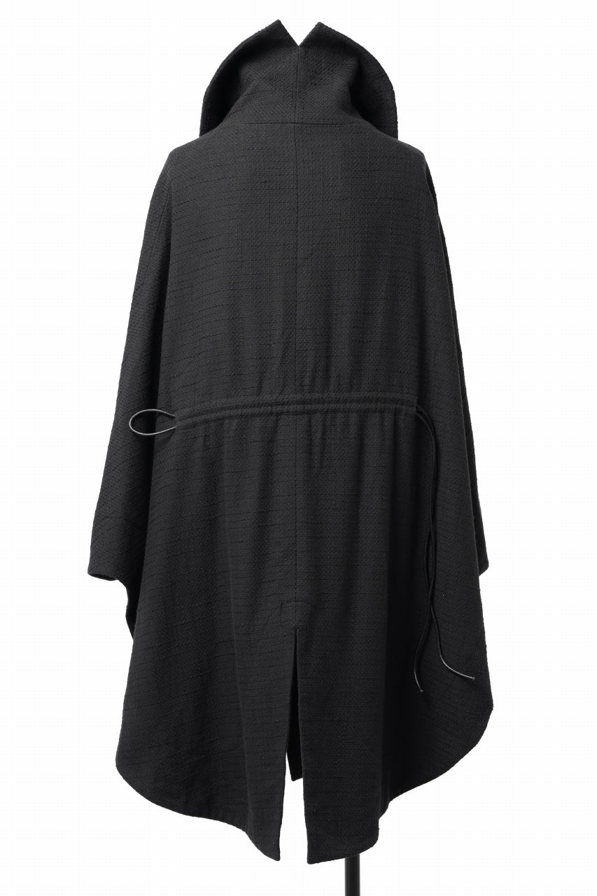 画像をギャラリービューアに読み込む, SOSNOVSKA VOLUMETRIC CAPE COAT (BLACK)