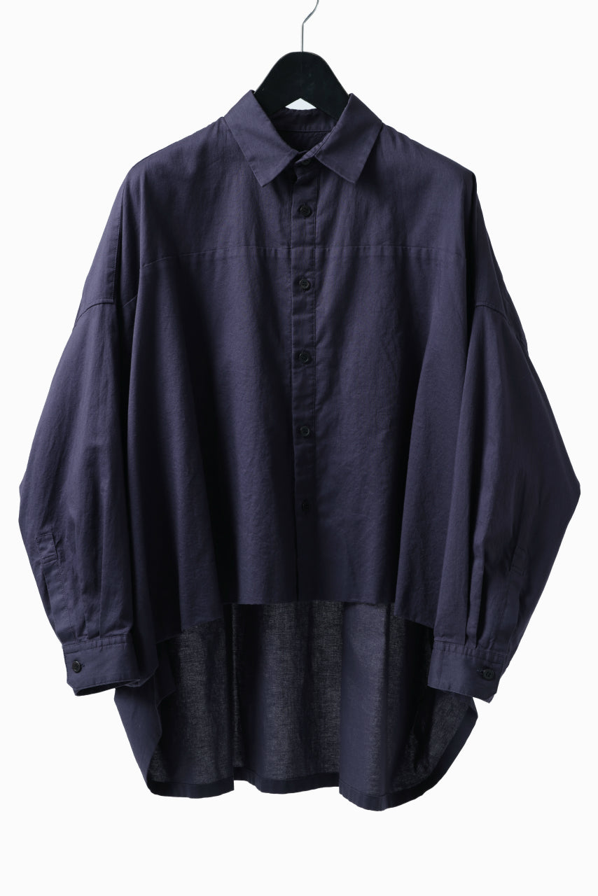 画像をギャラリービューアに読み込む, Y's VOLUMETRIC BLOUSON SHIRT (NAVY)