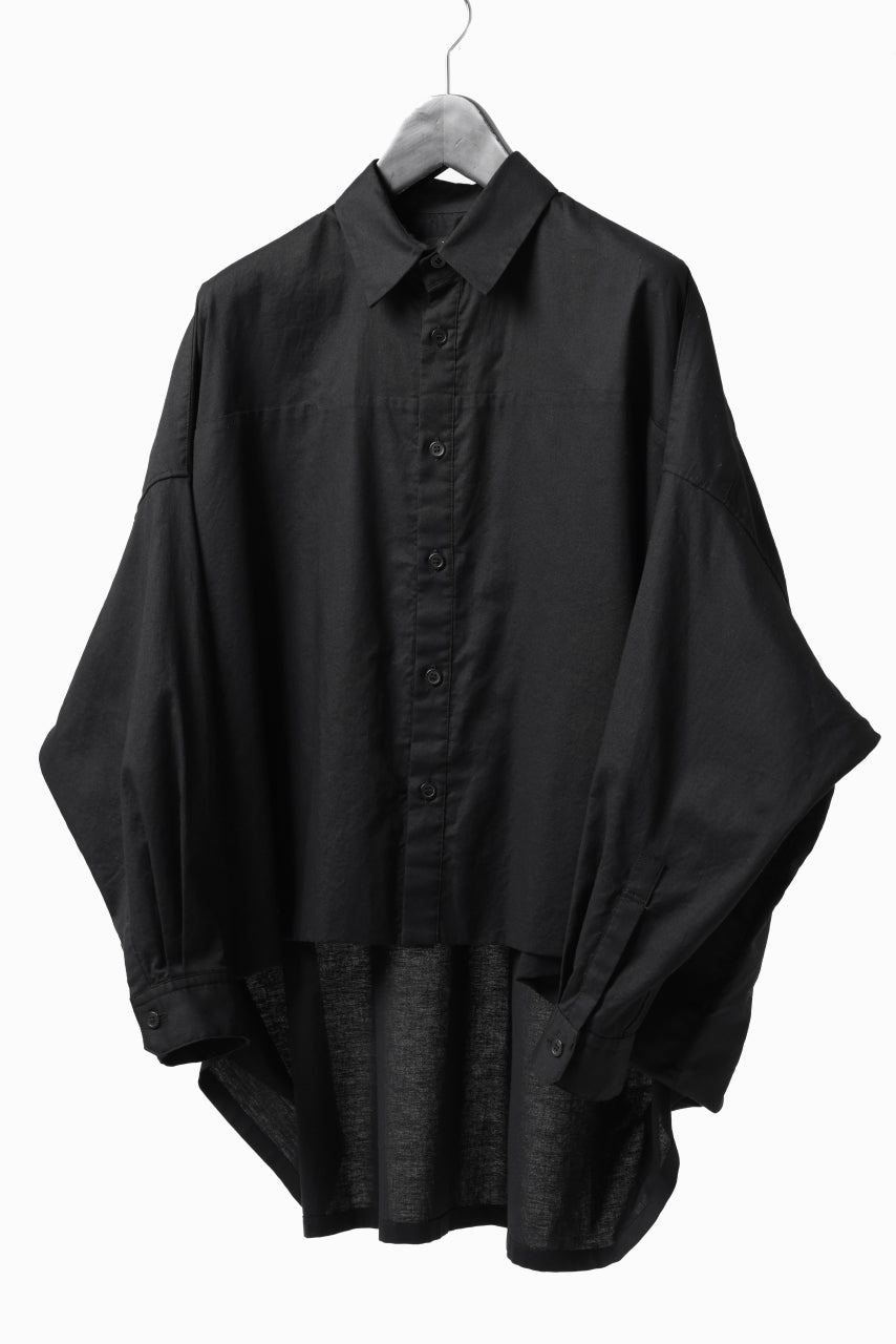 画像をギャラリービューアに読み込む, Y's VOLUMETRIC BLOUSON SHIRT (BLACK)