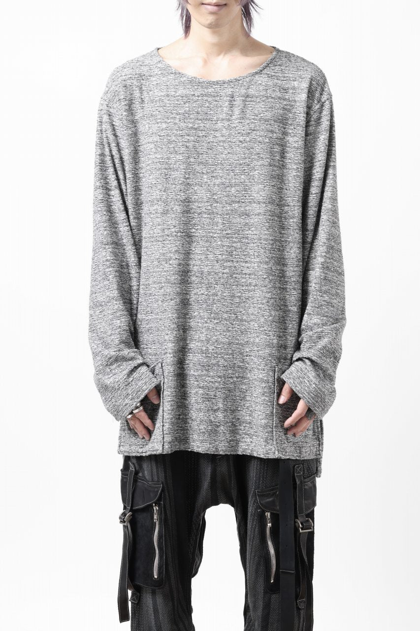 Load image into Gallery viewer, ISAMU KATAYAMA BACKLASH RANDOM PILE FABRIC LONG SLEEVE CUT & SEWN (GREY)