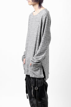Load image into Gallery viewer, ISAMU KATAYAMA BACKLASH RANDOM PILE FABRIC LONG SLEEVE CUT & SEWN (GREY)