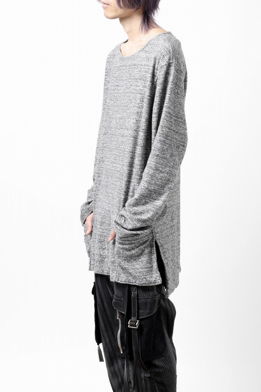 Load image into Gallery viewer, ISAMU KATAYAMA BACKLASH RANDOM PILE FABRIC LONG SLEEVE CUT & SEWN (GREY)