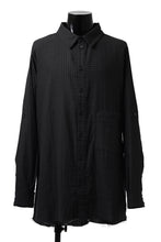 画像をギャラリービューアに読み込む, Aleksandr Manamis Tuck-Up Sleeve Shirt / CHECK & STRIPE (BLACK)