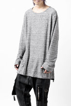 画像をギャラリービューアに読み込む, ISAMU KATAYAMA BACKLASH RANDOM PILE FABRIC L/S RELAXY TOPS (GREY)