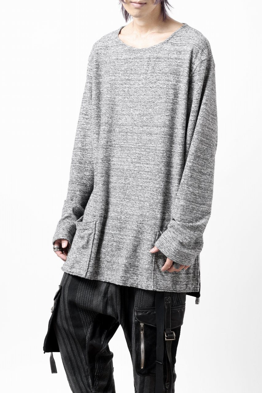 Load image into Gallery viewer, ISAMU KATAYAMA BACKLASH RANDOM PILE FABRIC LONG SLEEVE CUT & SEWN (GREY)
