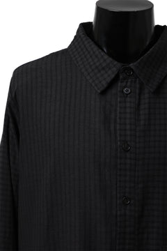 画像をギャラリービューアに読み込む, Aleksandr Manamis Tuck-Up Sleeve Shirt / CHECK & STRIPE (BLACK)