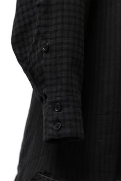 画像をギャラリービューアに読み込む, Aleksandr Manamis Tuck-Up Sleeve Shirt / CHECK & STRIPE (BLACK)