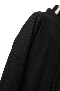 画像をギャラリービューアに読み込む, Aleksandr Manamis Tuck-Up Sleeve Shirt / CHECK & STRIPE (BLACK)