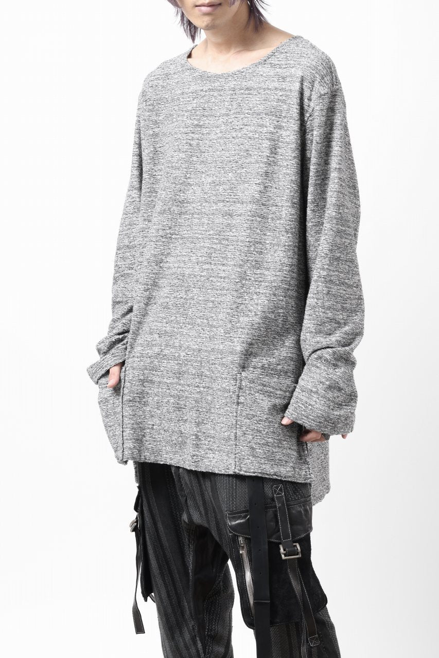 Load image into Gallery viewer, ISAMU KATAYAMA BACKLASH RANDOM PILE FABRIC LONG SLEEVE CUT & SEWN (GREY)