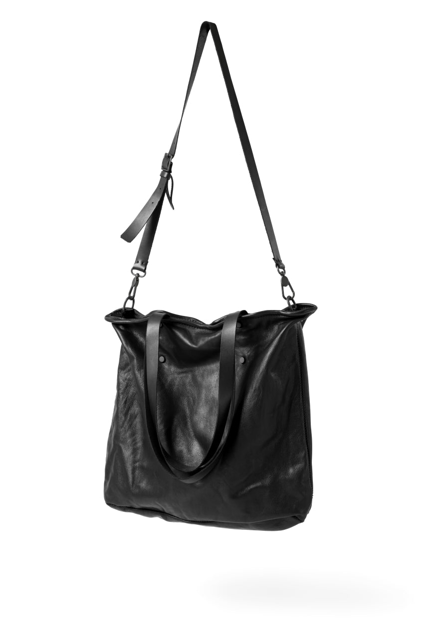 画像をギャラリービューアに読み込む, PAL OFFNER 2WAY BIG SHOULDER BAG / CALF LEATHER (BLACK)