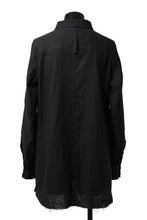 画像をギャラリービューアに読み込む, Aleksandr Manamis Tuck-Up Sleeve Shirt / CHECK & STRIPE (BLACK)