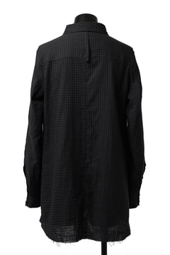 画像をギャラリービューアに読み込む, Aleksandr Manamis Tuck-Up Sleeve Shirt / CHECK & STRIPE (BLACK)