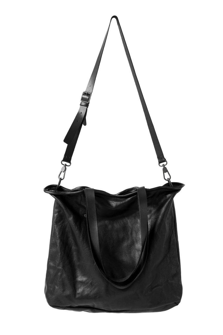 画像をギャラリービューアに読み込む, PAL OFFNER 2WAY BIG SHOULDER BAG / CALF LEATHER (BLACK)