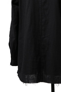 画像をギャラリービューアに読み込む, Aleksandr Manamis Tuck-Up Sleeve Shirt / CHECK & STRIPE (BLACK)