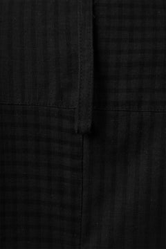 画像をギャラリービューアに読み込む, Aleksandr Manamis Tuck-Up Sleeve Shirt / CHECK & STRIPE (BLACK)