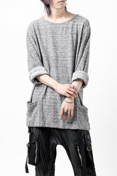 画像をギャラリービューアに読み込む, ISAMU KATAYAMA BACKLASH RANDOM PILE FABRIC L/S RELAXY TOPS (GREY)