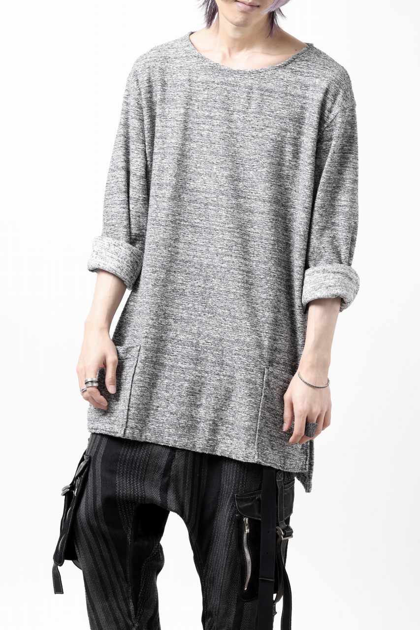 Load image into Gallery viewer, ISAMU KATAYAMA BACKLASH RANDOM PILE FABRIC LONG SLEEVE CUT & SEWN (GREY)