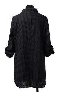 画像をギャラリービューアに読み込む, Aleksandr Manamis Tuck-Up Sleeve Shirt / CHECK & STRIPE (BLACK)