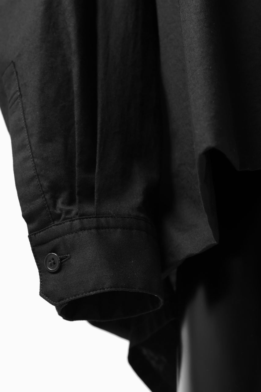 画像をギャラリービューアに読み込む, Y's VOLUMETRIC BLOUSON SHIRT (BLACK)