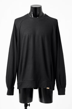 画像をギャラリービューアに読み込む, COLINA TUCK SWEAT TOP / SUPER 140s WASHABLE WOOL (BLACK)