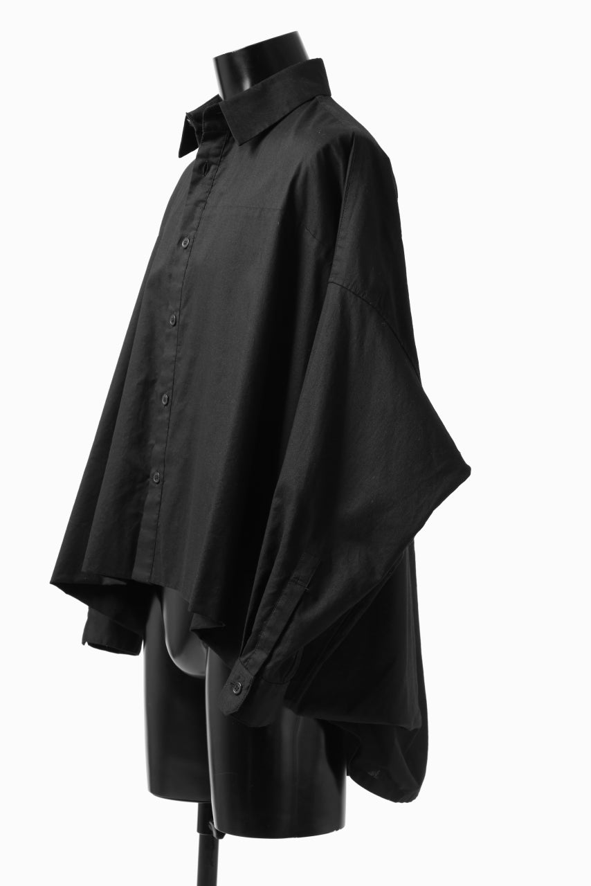 画像をギャラリービューアに読み込む, Y's VOLUMETRIC BLOUSON SHIRT (BLACK)