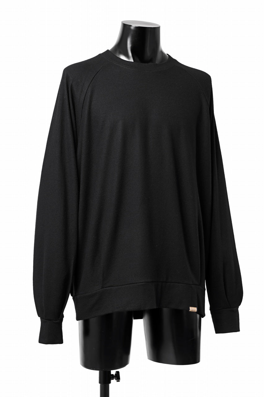 画像をギャラリービューアに読み込む, COLINA TUCK SWEAT TOP / SUPER 140s WASHABLE WOOL (BLACK)