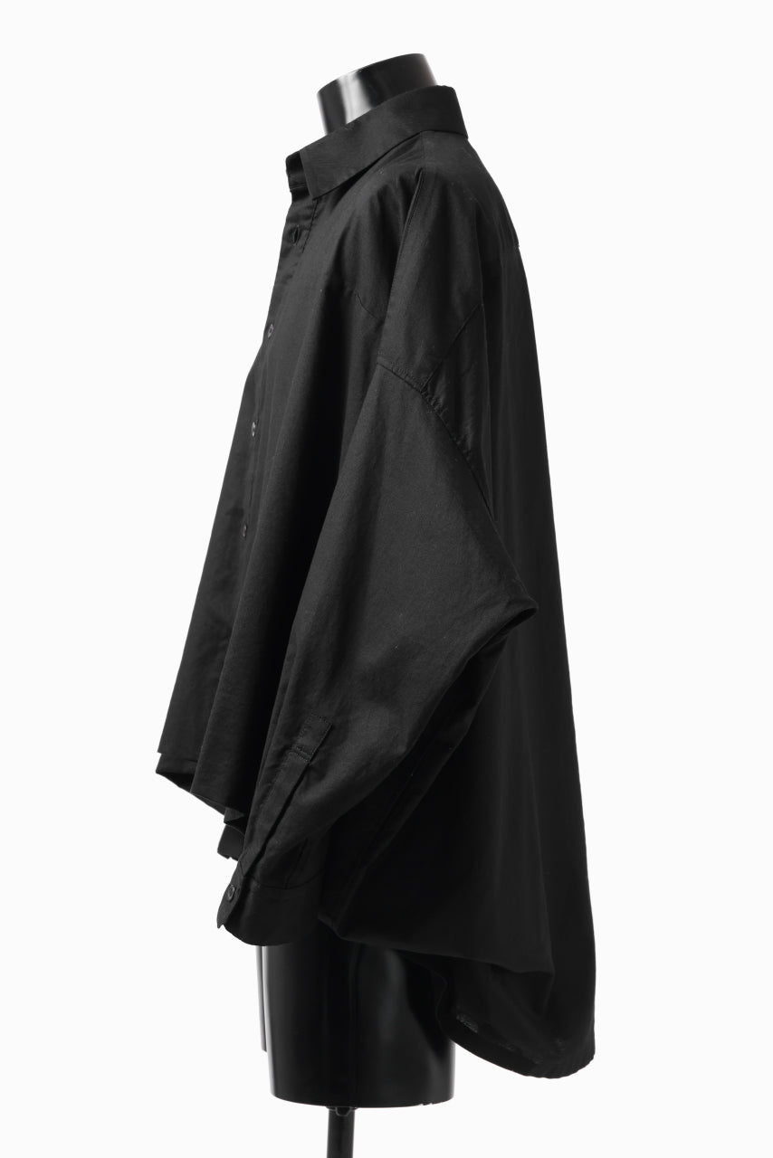 画像をギャラリービューアに読み込む, Y's VOLUMETRIC BLOUSON SHIRT (BLACK)