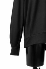 画像をギャラリービューアに読み込む, COLINA TUCK SWEAT TOP / SUPER 140s WASHABLE WOOL (BLACK)