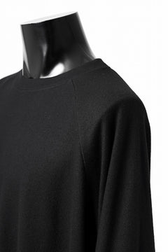 画像をギャラリービューアに読み込む, COLINA TUCK SWEAT TOP / SUPER 140s WASHABLE WOOL (BLACK)
