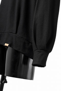 画像をギャラリービューアに読み込む, COLINA TUCK SWEAT TOP / SUPER 140s WASHABLE WOOL (BLACK)