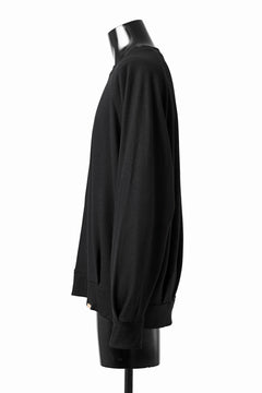 画像をギャラリービューアに読み込む, COLINA TUCK SWEAT TOP / SUPER 140s WASHABLE WOOL (BLACK)