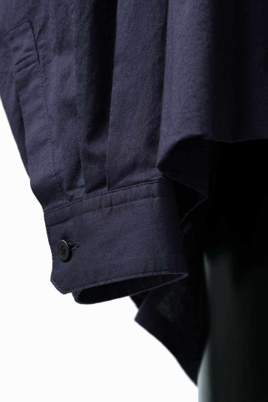 画像をギャラリービューアに読み込む, Y's VOLUMETRIC BLOUSON SHIRT (NAVY)