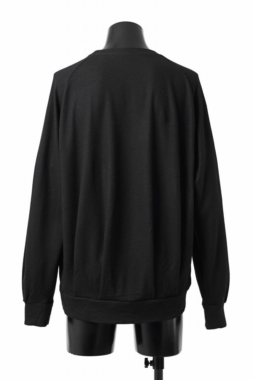 画像をギャラリービューアに読み込む, COLINA TUCK SWEAT TOP / SUPER 140s WASHABLE WOOL (BLACK)