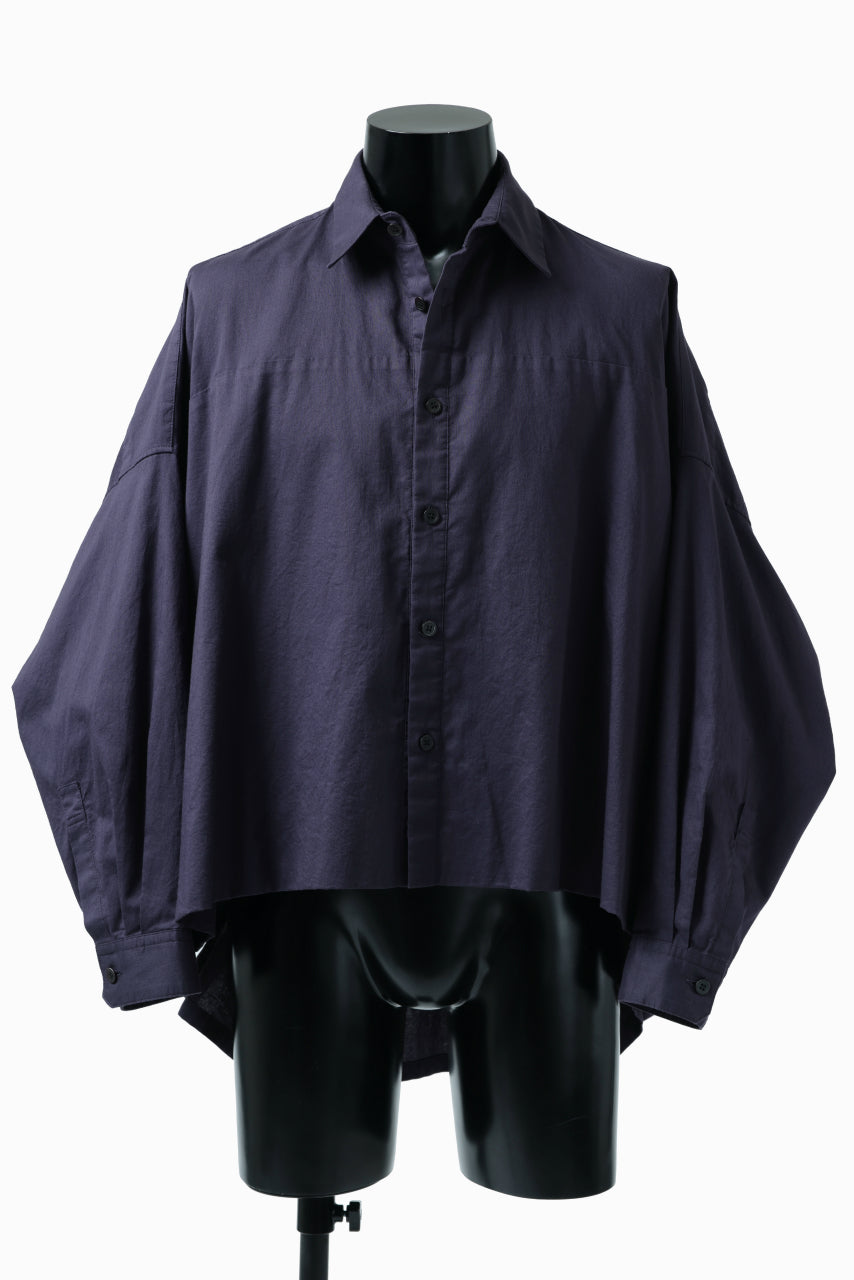 画像をギャラリービューアに読み込む, Y's VOLUMETRIC BLOUSON SHIRT (NAVY)