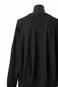 画像をギャラリービューアに読み込む, COLINA TUCK SWEAT TOP / SUPER 140s WASHABLE WOOL (BLACK)