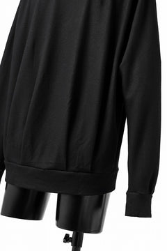 画像をギャラリービューアに読み込む, COLINA TUCK SWEAT TOP / SUPER 140s WASHABLE WOOL (BLACK)
