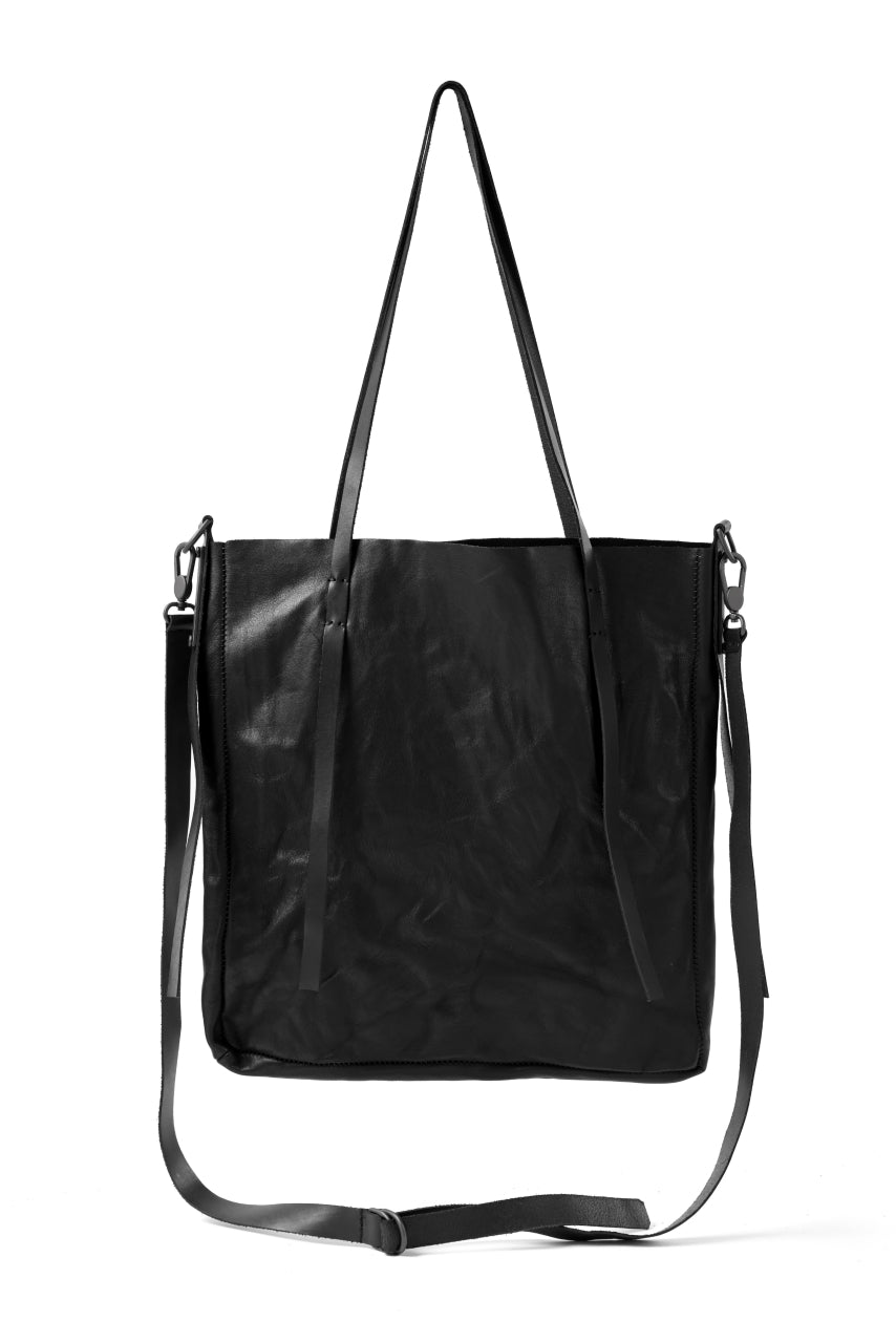 画像をギャラリービューアに読み込む, PAL OFFNER 2WAY EASY TOTE BAG / CALF LEATHER (BLACK)