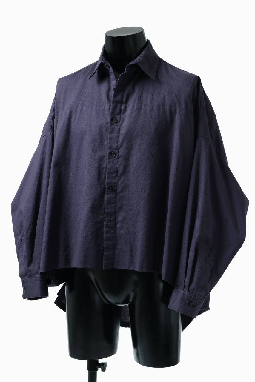 画像をギャラリービューアに読み込む, Y's VOLUMETRIC BLOUSON SHIRT (NAVY)