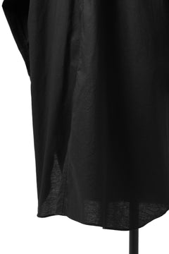 画像をギャラリービューアに読み込む, Y's STAND COLLAR LONG SHIRT / THIN TWILL (BLACK)