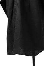 画像をギャラリービューアに読み込む, Y's STAND COLLAR LONG SHIRT / THIN TWILL (BLACK)