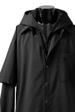 画像をギャラリービューアに読み込む, Y's....  HOODY LAYERED SHIRT ZIP BLOUSON / STRETCH TASSAH (BLACK)