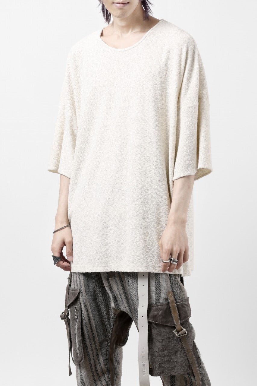 Load image into Gallery viewer, ISAMU KATAYAMA BACKLASH RANDOM PILE FABRIC SHORT SLEEVE CUT & SEWN (BEIGE)