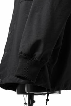 画像をギャラリービューアに読み込む, Y's....  HOODY LAYERED SHIRT ZIP BLOUSON / STRETCH TASSAH (BLACK)